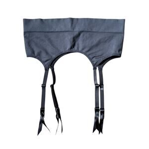 Vintage Victoria's Secret Black Opaque Garter Belt - Y2K Glam